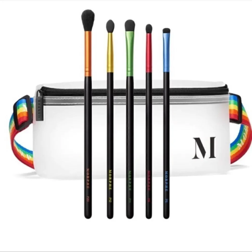 Morphe Made With Pride Limited Edition Full Size Brush Set With Pride Belt Bag